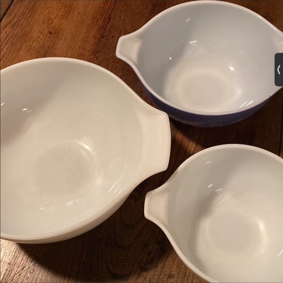 Sold Vintage 1980’s set PYREX colonial mist nesting bowls - Picture 3 of 12